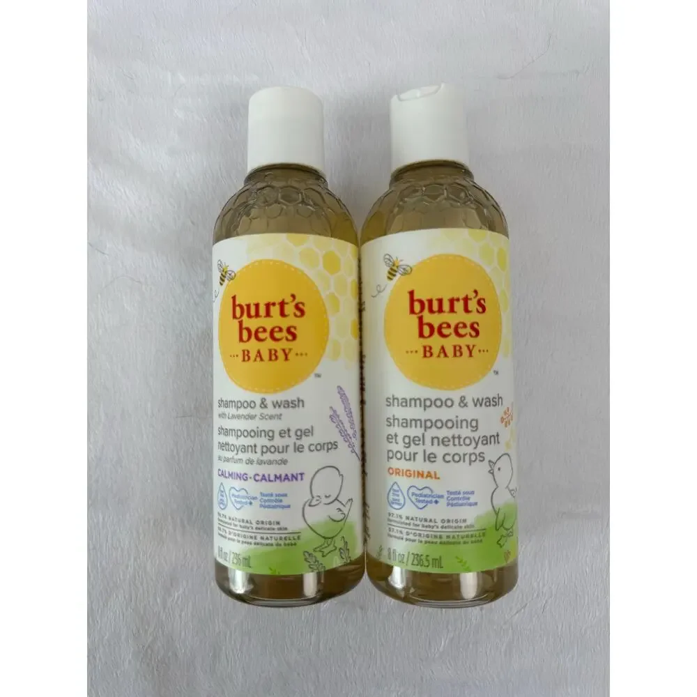 Burt's Bees Baby Shampoo and Wash Original and Lavender Scent